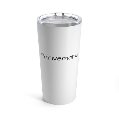 #drivemore 20oz white tumbler with lid