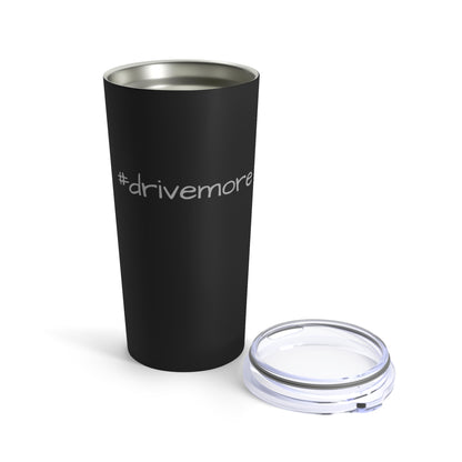 #drivemore 20oz black tumbler with lid off